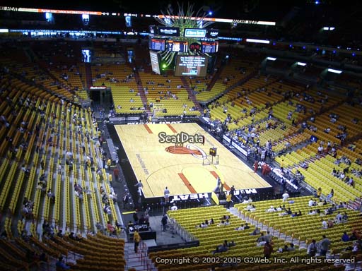 Seat view from section 319 at American Airlines Arena, home of the Miami Heat