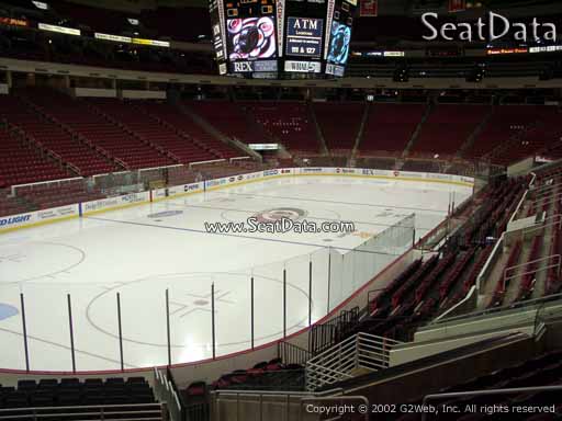 Seat view from section 109 at PNC Arena, home of the Carolina Hurricanes