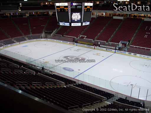 Seat view from section 217 at PNC Arena, home of the Carolina Hurricanes