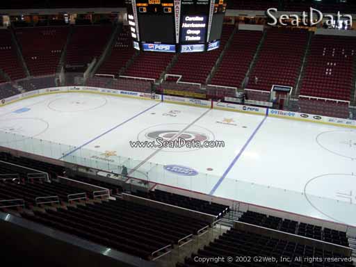 Seat view from section 218 at PNC Arena, home of the Carolina Hurricanes