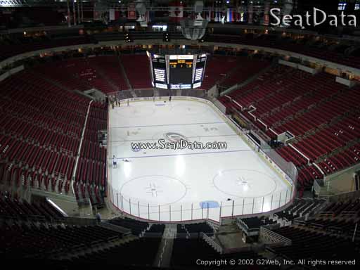 Seat view from section 315 at PNC Arena, home of the Carolina Hurricanes