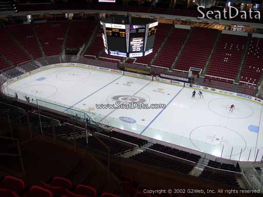 Seat view from section 322 at PNC Arena, home of the Carolina Hurricanes