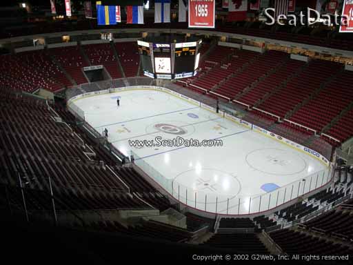 Seat view from section 336 at PNC Arena, home of the Carolina Hurricanes