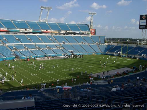 Seat view from section 215 at TIAA Bank Field, home of the Jacksonville Jaguars
