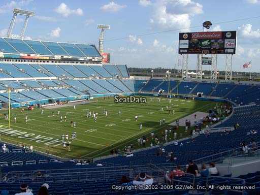 Seat view from section 218 at TIAA Bank Field, home of the Jacksonville Jaguars