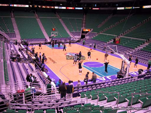 View from section 14 at Vivint Smart Home Arena, home of the Utah Jazz.