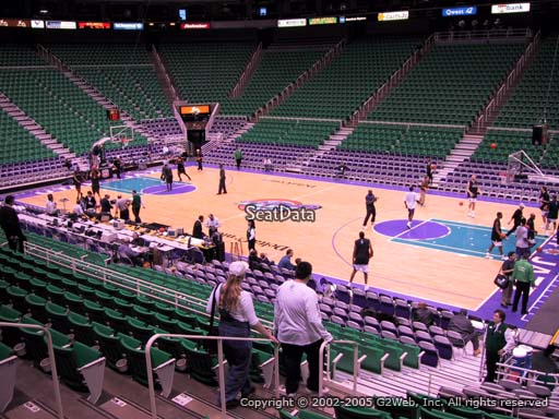 View from section 16 at Vivint Smart Home Arena, home of the Utah Jazz.