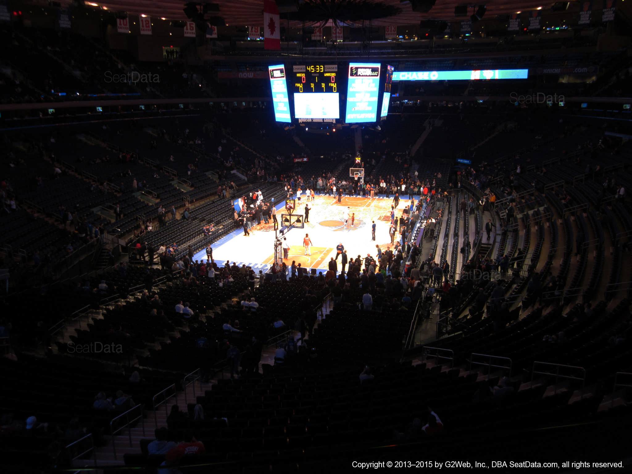 Seat view from section 205 at Madison Square Garden, home of the New York Knicks.