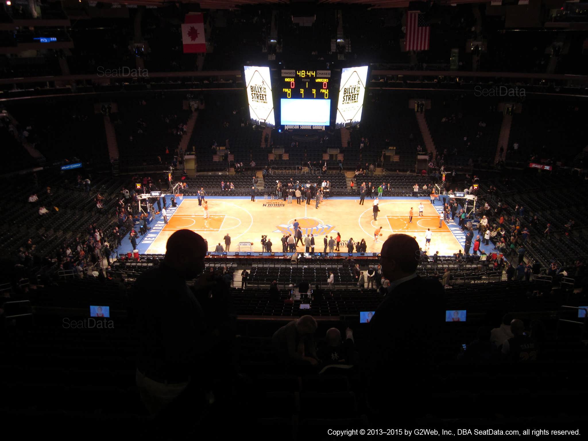 Seat view from section 211 at Madison Square Garden, home of the New York Knicks.