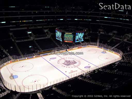 Seat view from section 321 at the Staples Center, home of the Los Angeles Kings