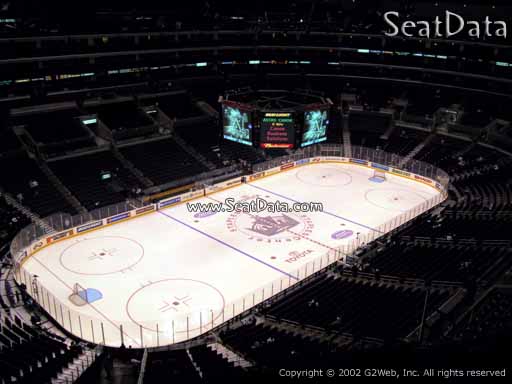 Seat view from section 322 at the Staples Center, home of the Los Angeles Kings