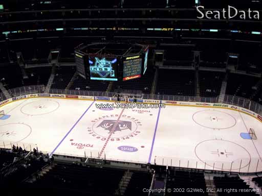 Seat view from section 334 at the Staples Center, home of the Los Angeles Kings
