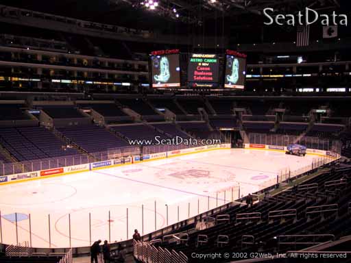 Seat view from Premier Section 9 at the Staples Center, home of the Los Angeles Kings