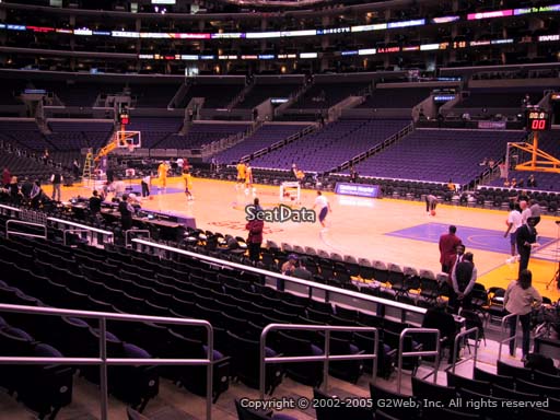 Seat view from section 118 at the Staples Center, home of the Los Angeles Lakers