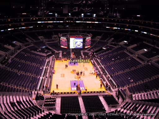 Seat view from section 310 at the Staples Center, home of the Los Angeles Lakers
