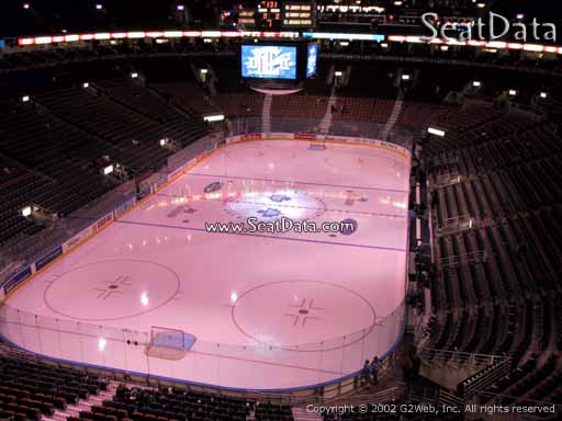 Seat view from section 302 at Scotiabank Arena, home of the Toronto Maple Leafs