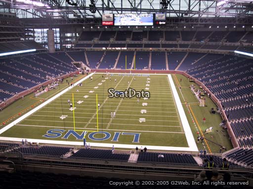Seat view from section 319 at Ford Field, home of the Detroit Lions