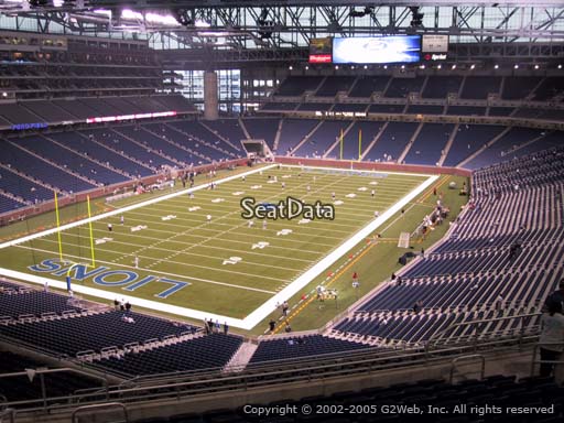 Seat view from section 322 at Ford Field, home of the Detroit Lions