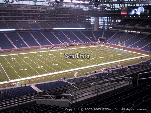 Seat view from section 327 at Ford Field, home of the Detroit Lions