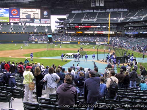 Seat view from section 135 at T-Mobile Park, home of the Seattle Mariners