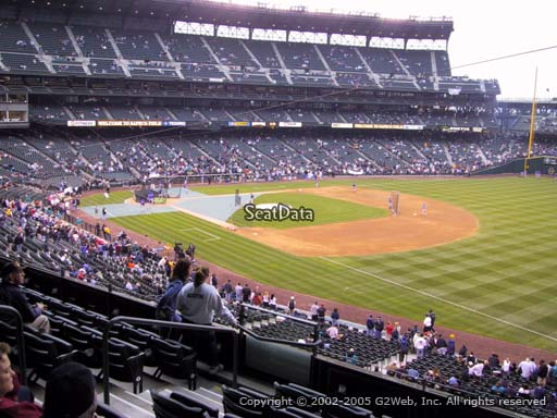 Seat view from section 215 at T-Mobile Park, home of the Seattle Mariners