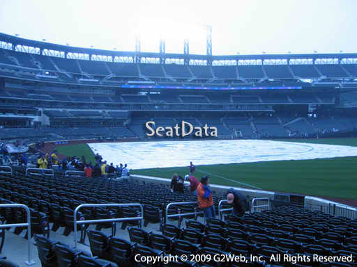 Seat view from section 107 at Citi Field, home of the New York Mets