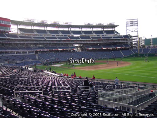 Seat view from section 134 at Nationals Park, home of the Washington Nationals