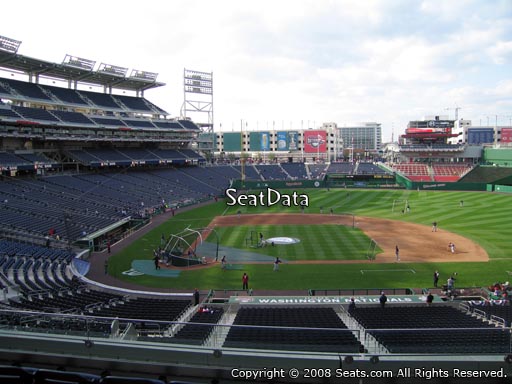 Seat view from section 218 at Nationals Park, home of the Washington Nationals