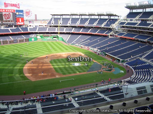 Seat view from section 307 at Nationals Park, home of the Washington Nationals