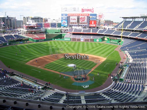 Seat view from section 312 at Nationals Park, home of the Washington Nationals
