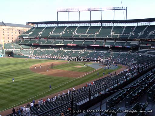 Seat view from section 264 at Oriole Park at Camden Yards, home of the Baltimore Orioles