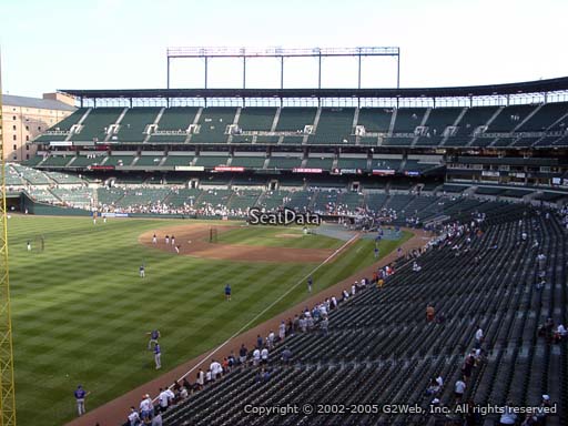 Seat view from section 270 at Oriole Park at Camden Yards, home of the Baltimore Orioles