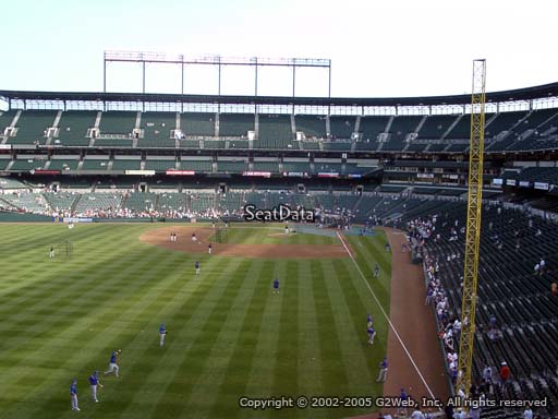 Seat view from section 276 at Oriole Park at Camden Yards, home of the Baltimore Orioles