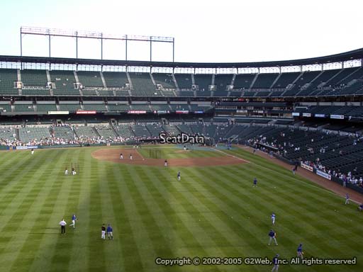 Seat view from section 284 at Oriole Park at Camden Yards, home of the Baltimore Orioles