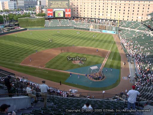 Seat view from section 344 at Oriole Park at Camden Yards, home of the Baltimore Orioles