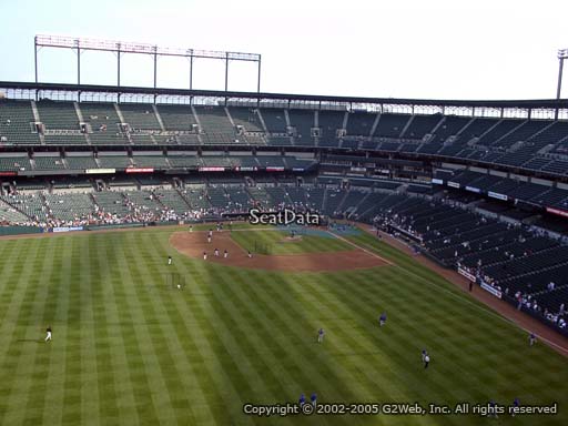 Seat view from section 388 at Oriole Park at Camden Yards, home of the Baltimore Orioles
