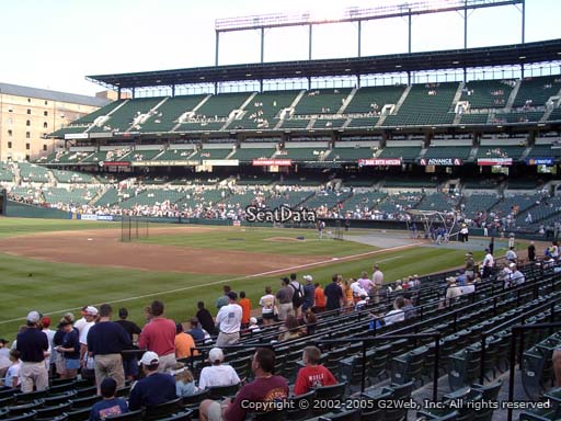 Seat view from section 62 at Oriole Park at Camden Yards, home of the Baltimore Orioles