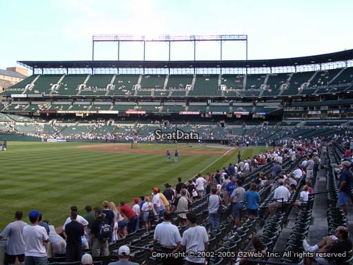 Seat view from section 72 at Oriole Park at Camden Yards, home of the Baltimore Orioles