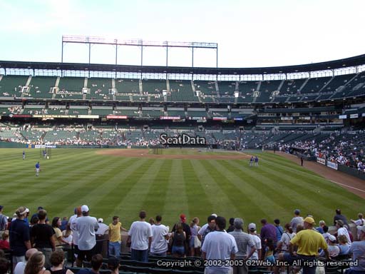 Seat view from section 78 at Oriole Park at Camden Yards, home of the Baltimore Orioles