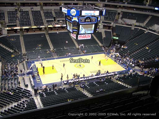 Seat view from section 210 at Bankers Life Fieldhouse, home of the Indiana Pacers