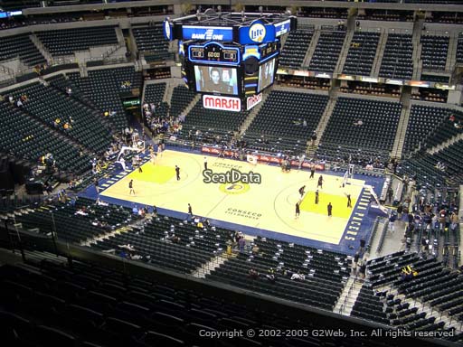 Seat view from section 223 at Bankers Life Fieldhouse, home of the Indiana Pacers