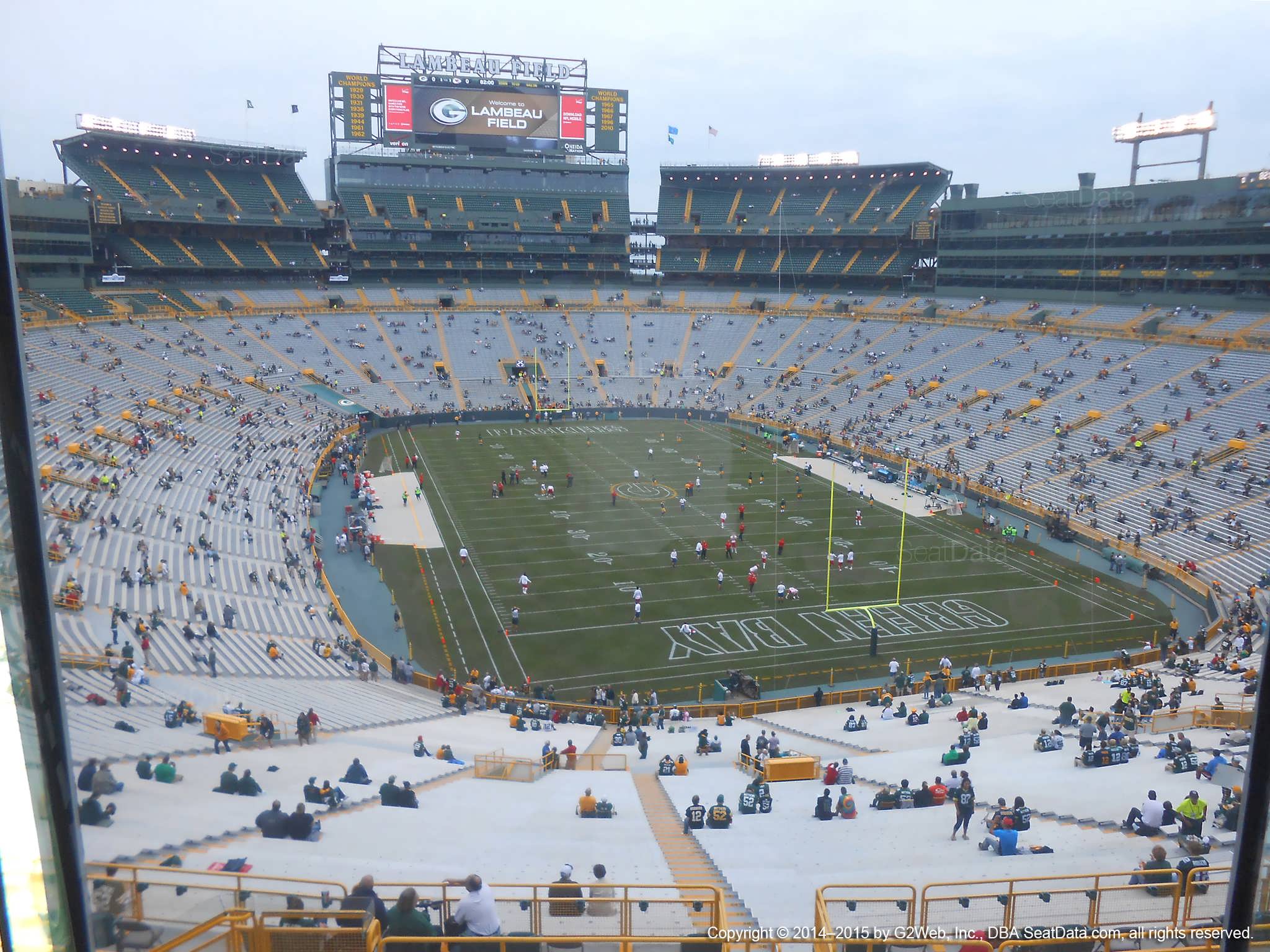 Seat View From Section 486 At Lambeau Field Green Bay Packers