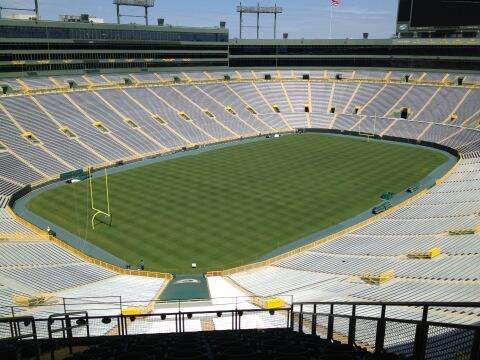 Seat view from section 635S at Lambeau Field, home of the Green Bay Packers