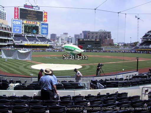 Seat view from section 101 at Petco Park, home of the San Diego Padres