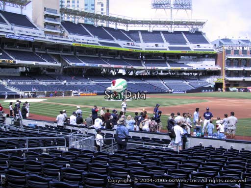 Seat view from section 113 at Petco Park, home of the San Diego Padres