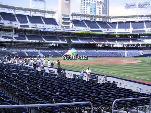 Seat view from section 119 at Petco Park, home of the San Diego Padres