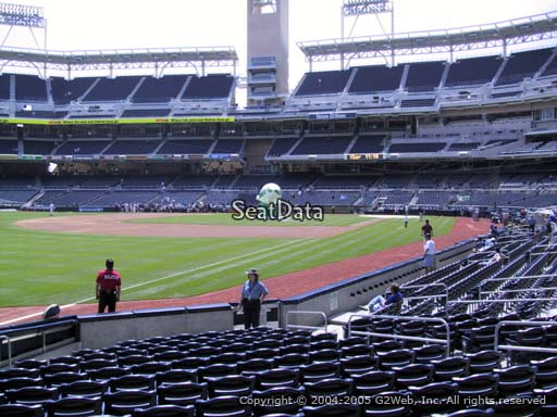 Seat view from section 122 at Petco Park, home of the San Diego Padres