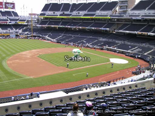 Seat view from section 214 at Petco Park, home of the San Diego Padres