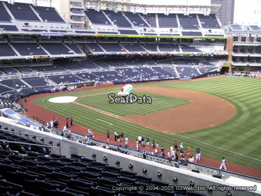 Seat view from section 215 at Petco Park, home of the San Diego Padres