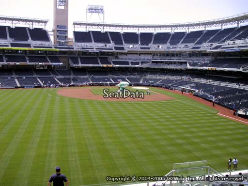 Seat view from section 228 at Petco Park, home of the San Diego Padres